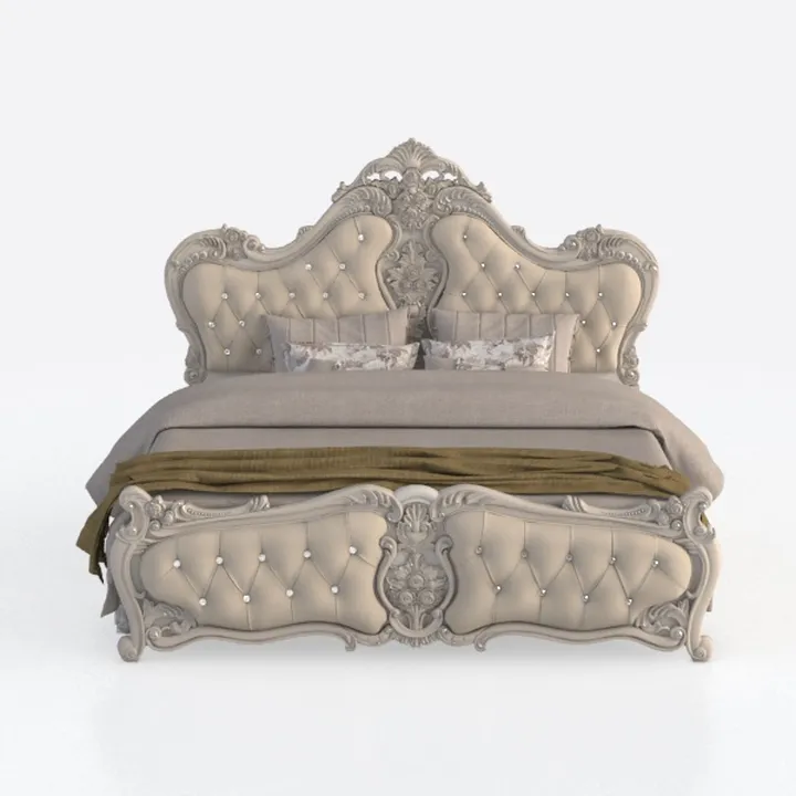 Acme Furniture King PU Upholstered Eastern Bed wit