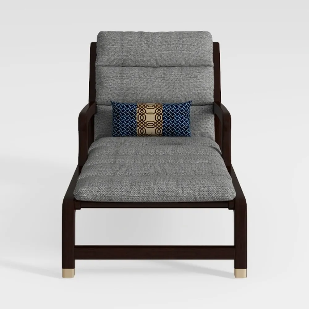 Recliner Chair, Modern Linen Upholstered Accent