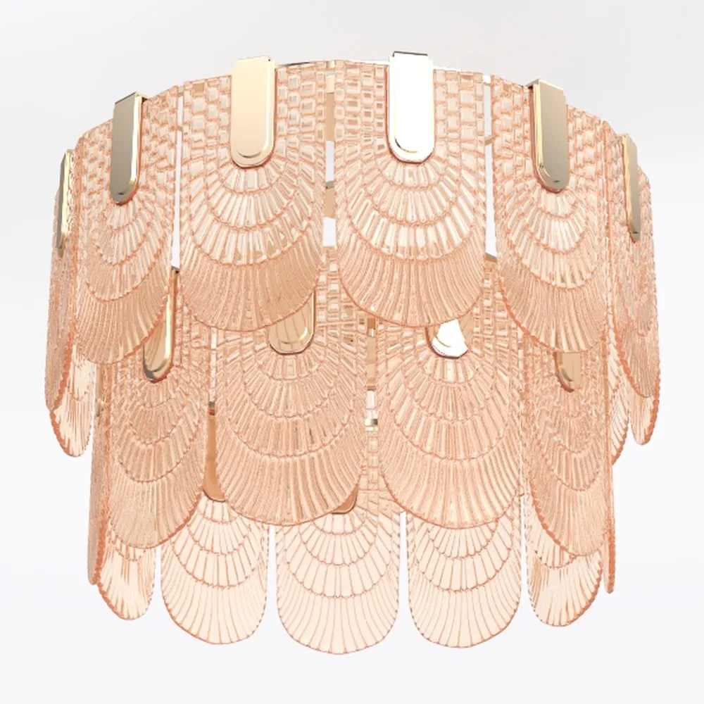 12 Lights 7-Tier K9 Crystal Gold Chandelier 20" 