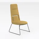 Matty Mustard Accent Chair Right 45 Degree View