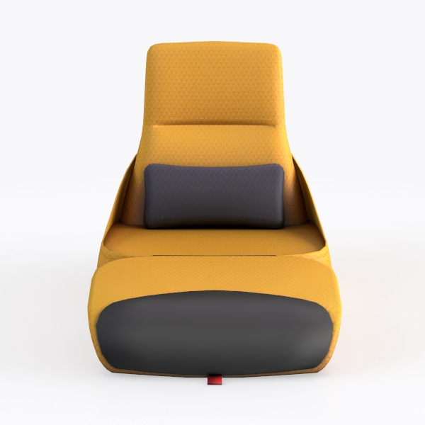 Divano reclinabile e Regolabile con braccioli - Comoda Chaise Longue e Poltrona reclinabile per Interni, per Giocare, Rilassarsi e soggiornare - 6 Posizioni (Arancione)