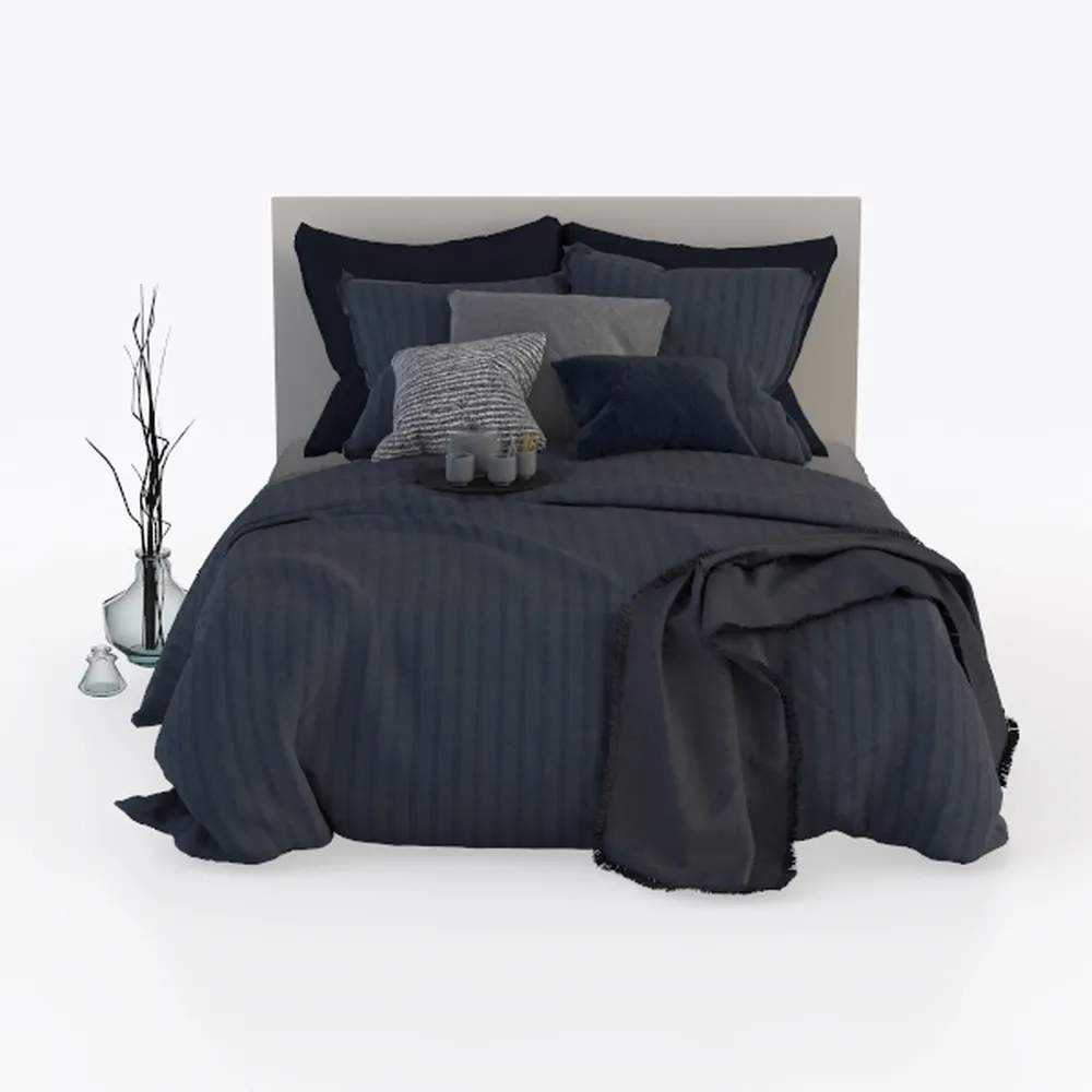 JELLYMONI Cotton Navy Blue Duvet Cover Twin Size