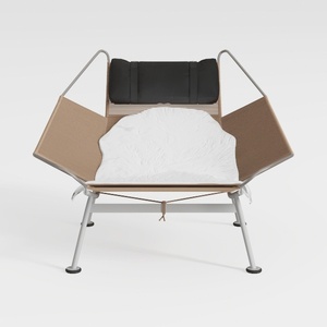 Steel Wicker Outdoor Armless Lounge Chair with Bei