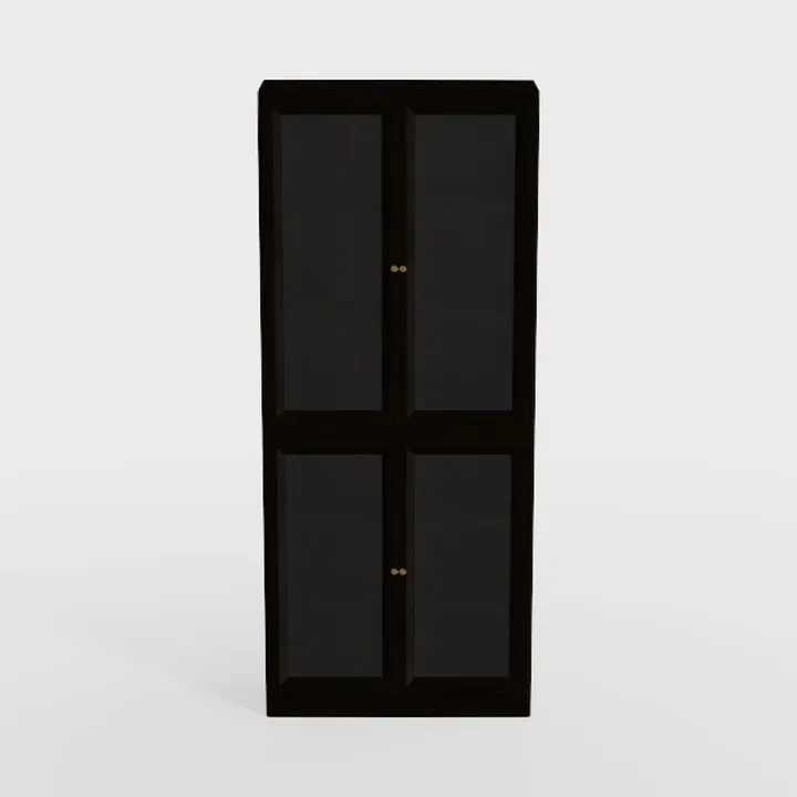 Palace Imports Solid Wood Bookcase w/Frosted Glass