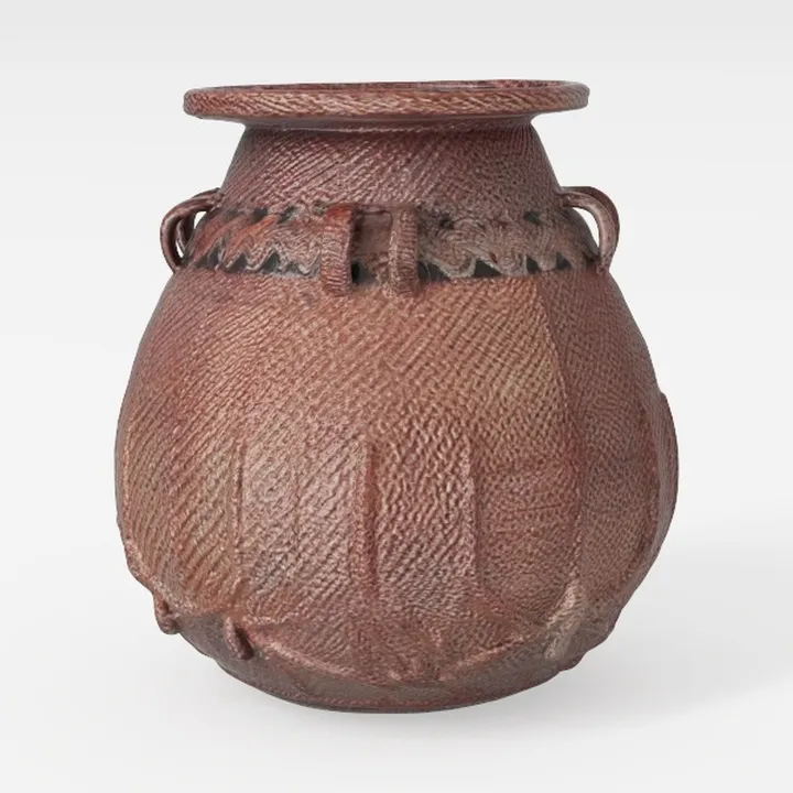 Rustic Handcrafted Terracotta Decorative Vase 3D Model