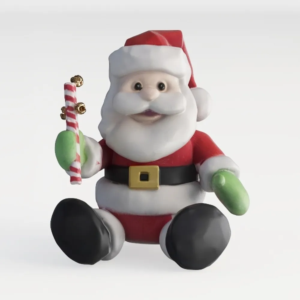 Jingling Santa 11" Singing Santa Claus Christmas Plush Toy_ai generated