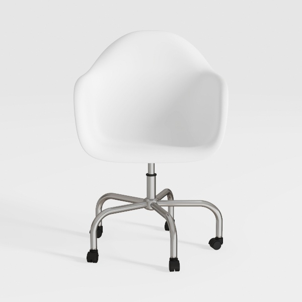 Simple Deluxe Armless Office Chair, Modern Fabric