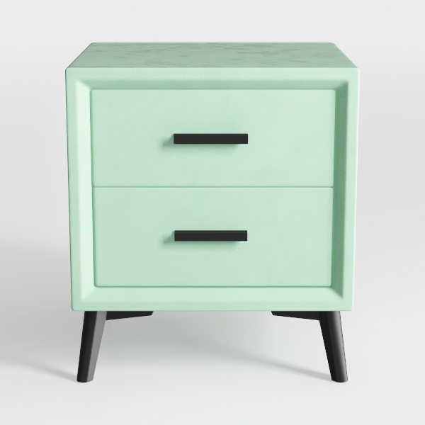 Ultra-Narrow Bedside Table,Solid Wood + Fiber