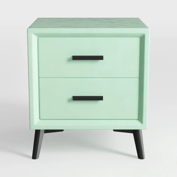 Ultra-Narrow Bedside Table，Solid Wood + Fiber