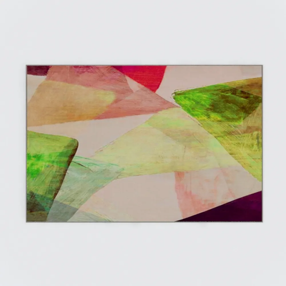 Purple and Gray Abstract Art Painting Bathroom