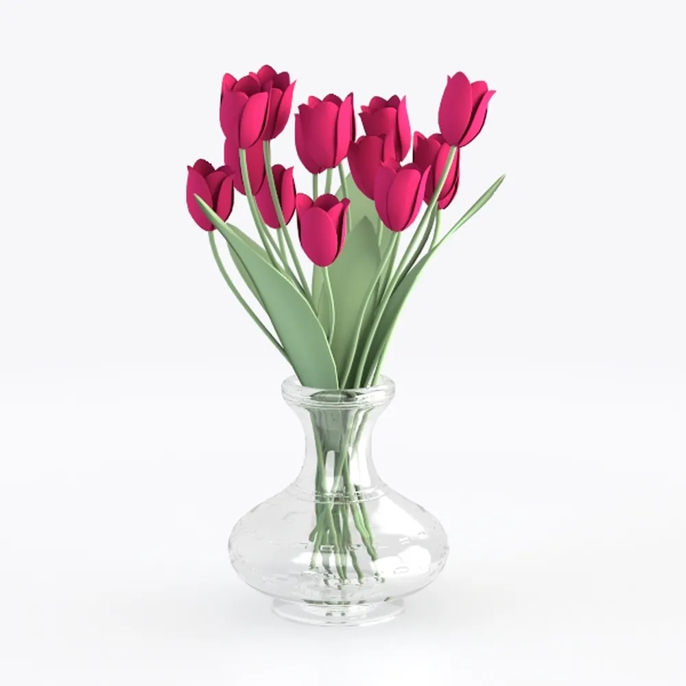 8 Inch Handmade Iridescent Glass Vase - Modern