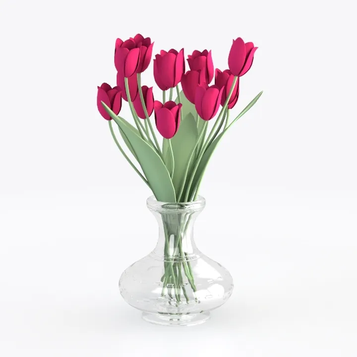 8 Inch Handmade Iridescent Glass Vase - Modern