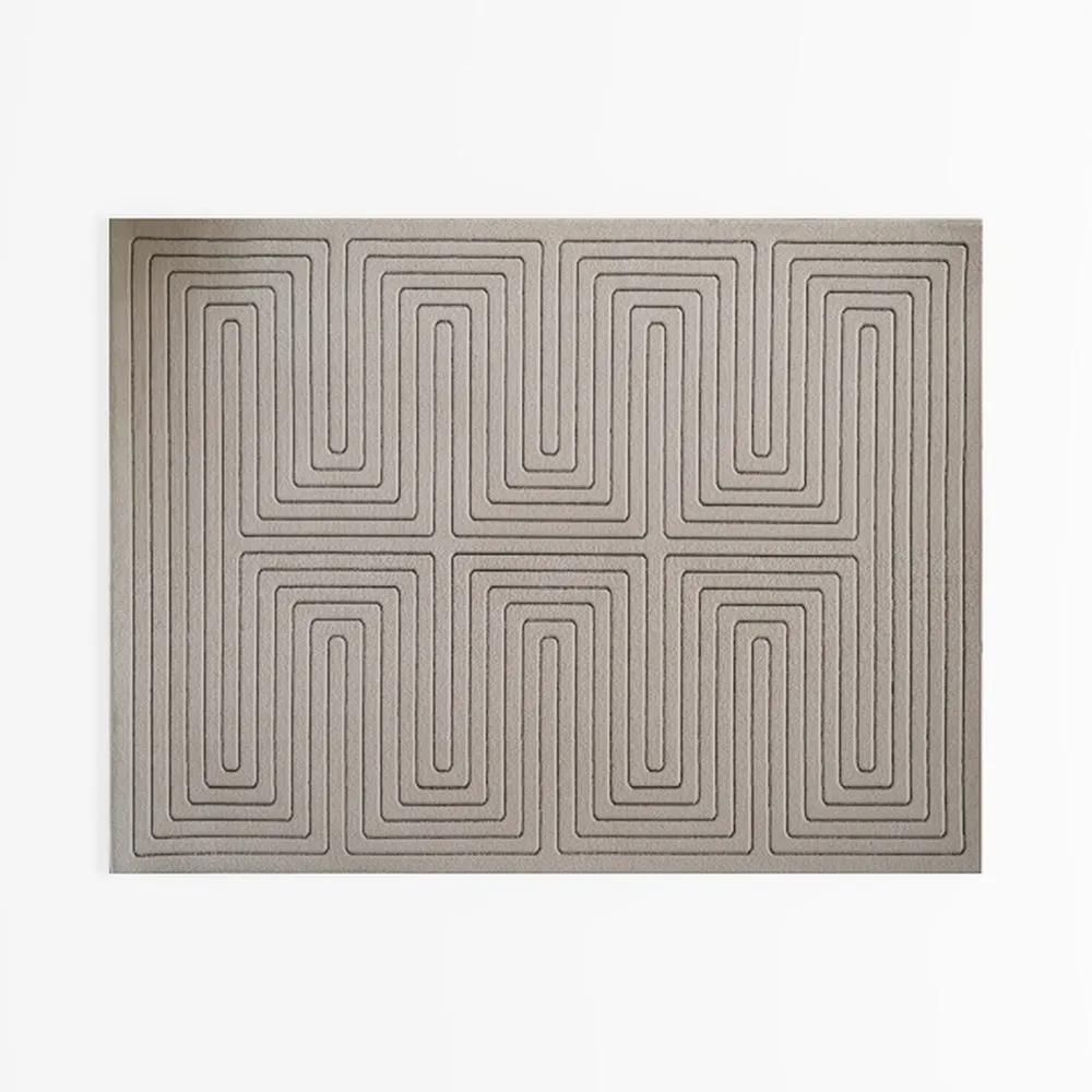 ILANGO 8x10 Modern Area Rug for Living Room Ultra