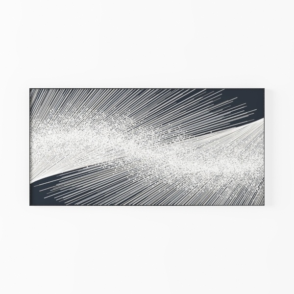 KLAKLA Framed Navy Blue Wall Art - Large Wall Art