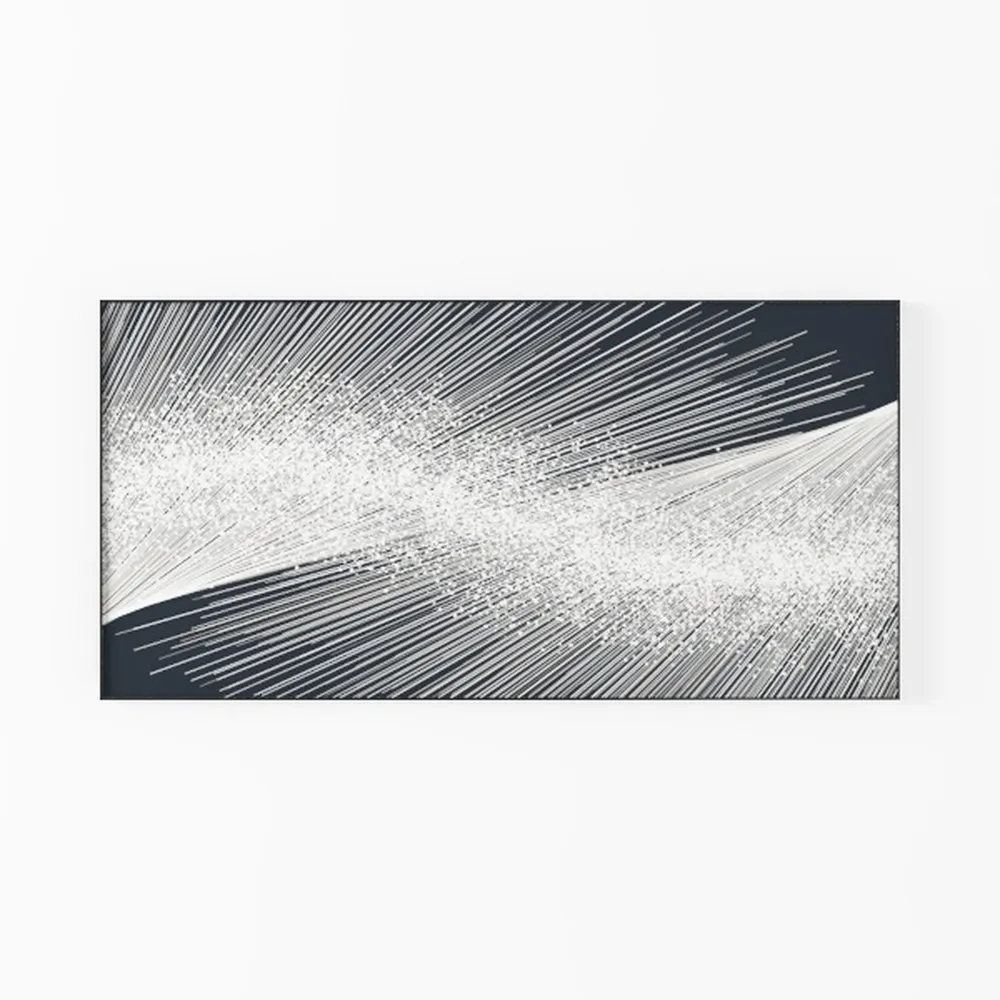 KLAKLA Framed Navy Blue Wall Art - Large Wall Art