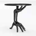 C/G Outdoor Side Tables,Cast Aluminum Patio End Left 45 Degree View