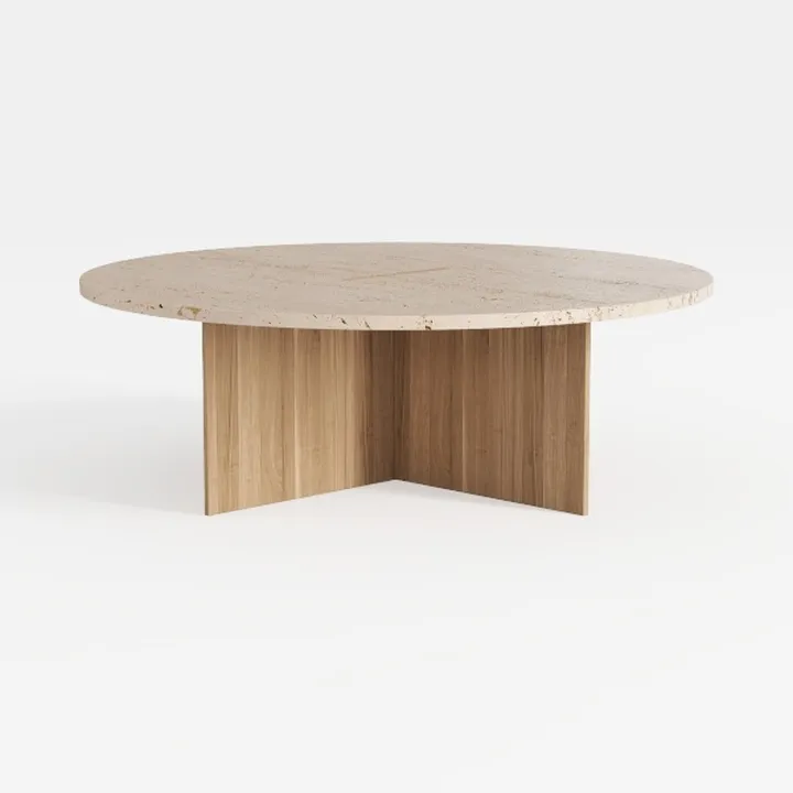 Rustic Rectangular Coffee Table, 44.8 Inch