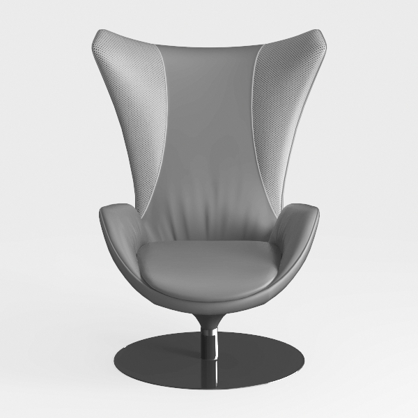 Gray Executive Office Chair High Back Leather Desk