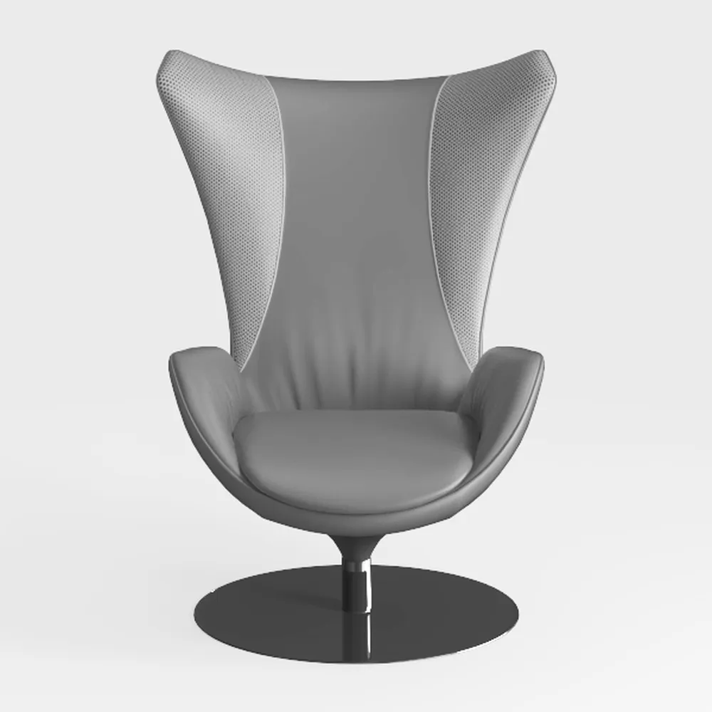 Gray Executive Office Chair High Back Leather Desk