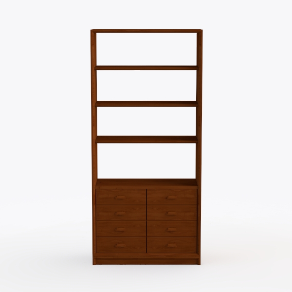 IRONCK Industrial Bookcase with File Cabinet