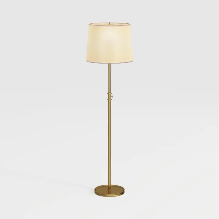 Contemporary Brass Fabric Floor Lamp 3D Model