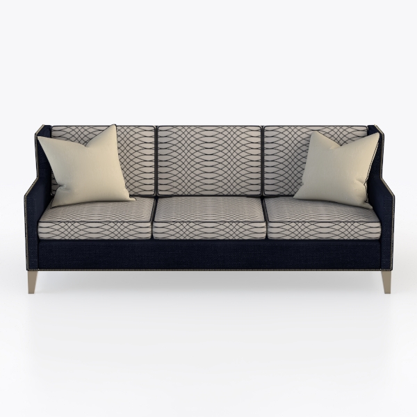 Patio Sofa, 3-Seat Outdoor Couch with Thickened