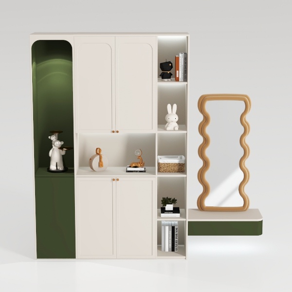 shoe cabinet-Green Glimmer