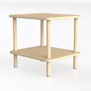 HDPE Outdoor Side Table, Small Patio Table Left 45 Degree View