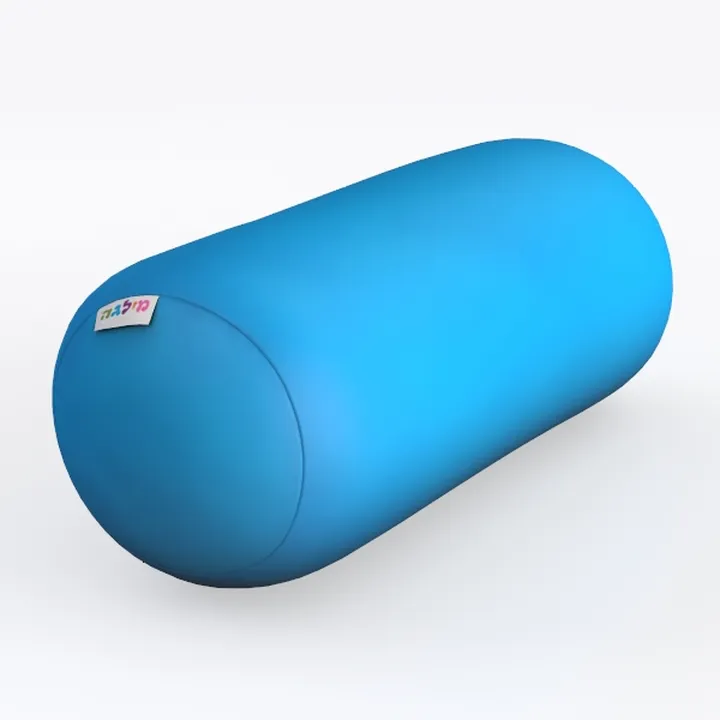 Minimalist Blue Fabric Cylindrical Bolster Pillow 3D Model