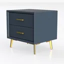 Modern Nightstand Nordic Style Bedside Table Left 45 Degree View