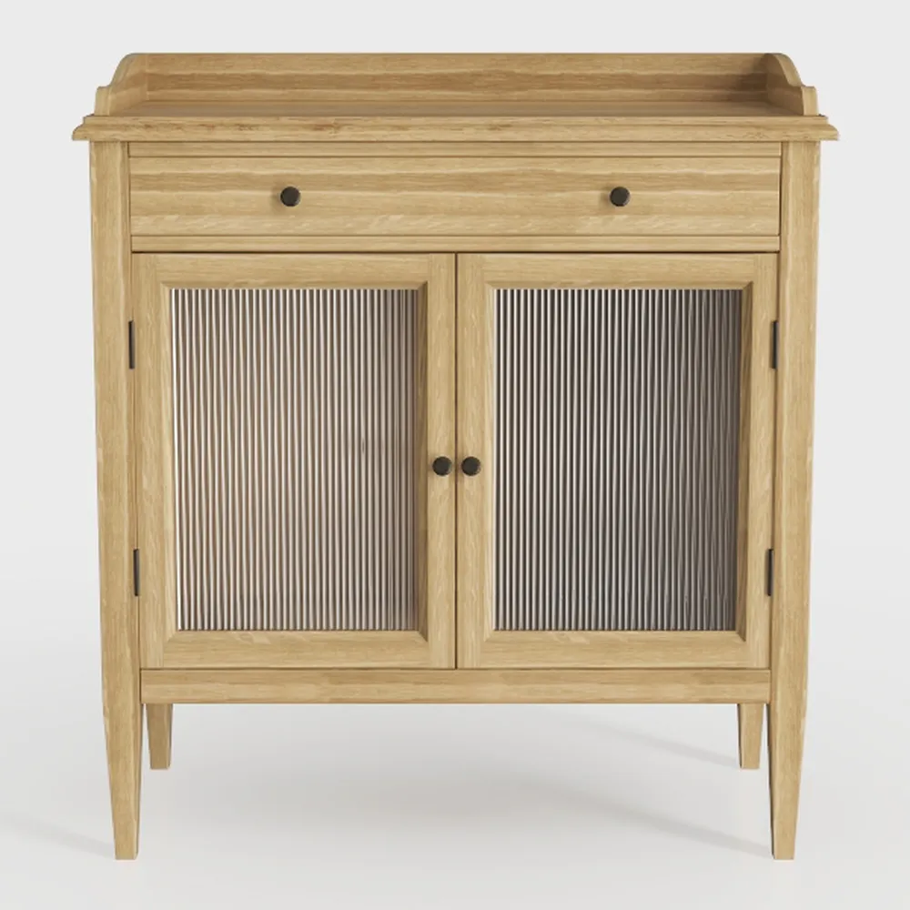 SICOTAS Sideboard Buffet Storage Cabinet, Rattan