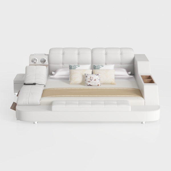 YITAHOME King Size Bed Frame with Adjustable Headb