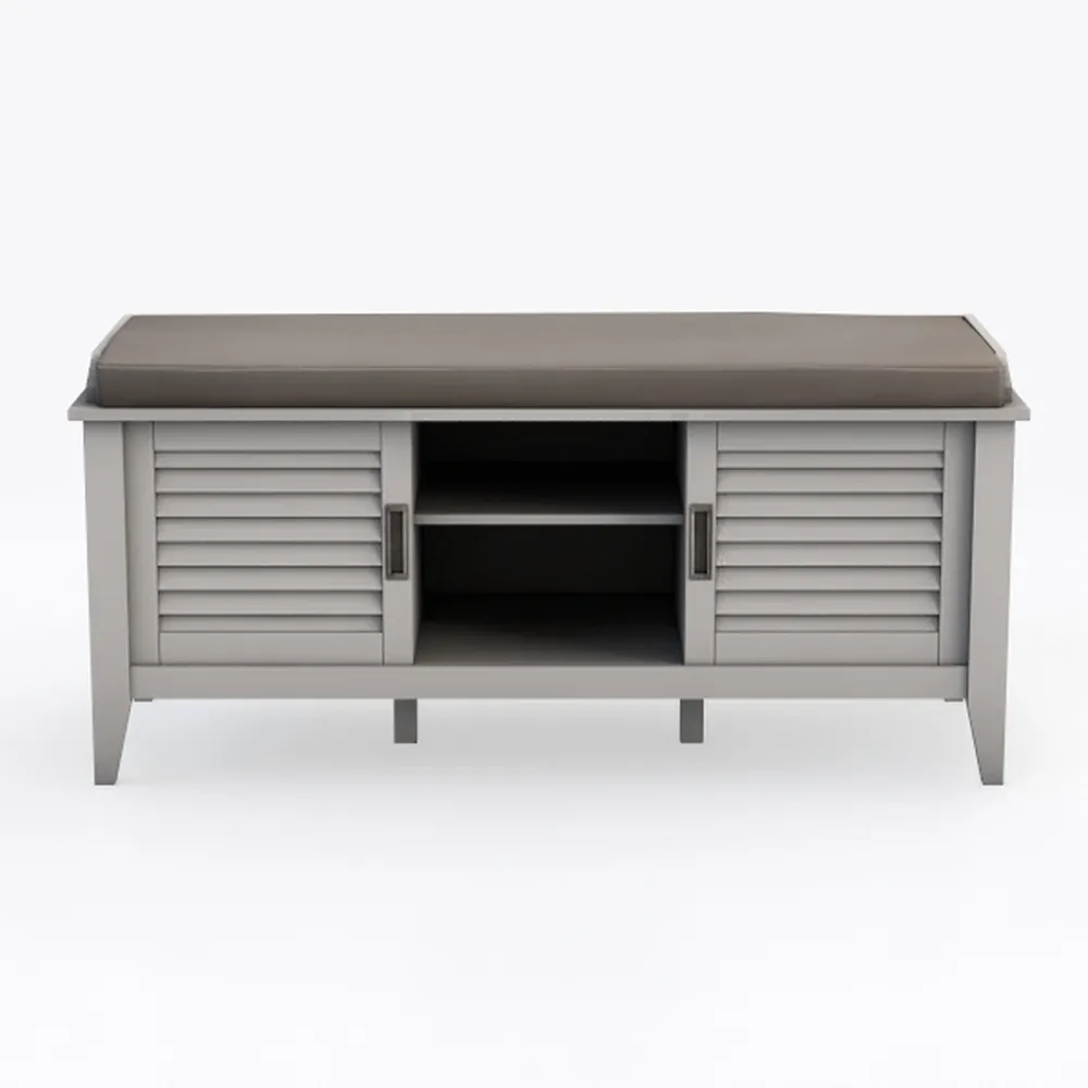 43.3 in. W x 15.3 in. D x 16.5 in. H Grey Wood Out