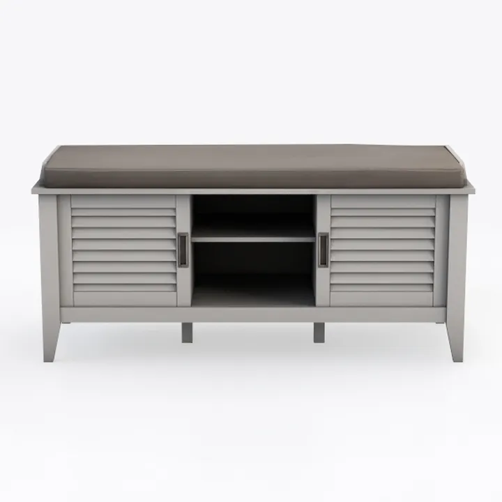 43.3 in. W x 15.3 in. D x 16.5 in. H Grey Wood Out