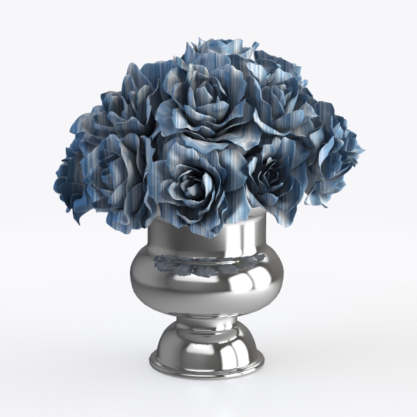Hollyone Hydrangea Artificial Flowers with Vase