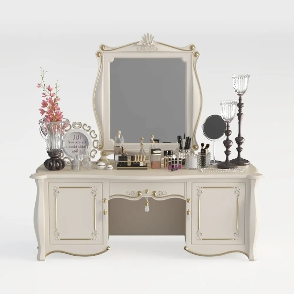 WESTREE Women Makeup Vanity Desk with 2 Drawers -