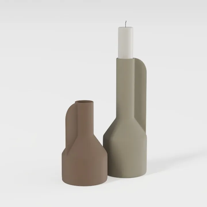 Ceramic Vase Set of 3,Neutral Modern Vases for