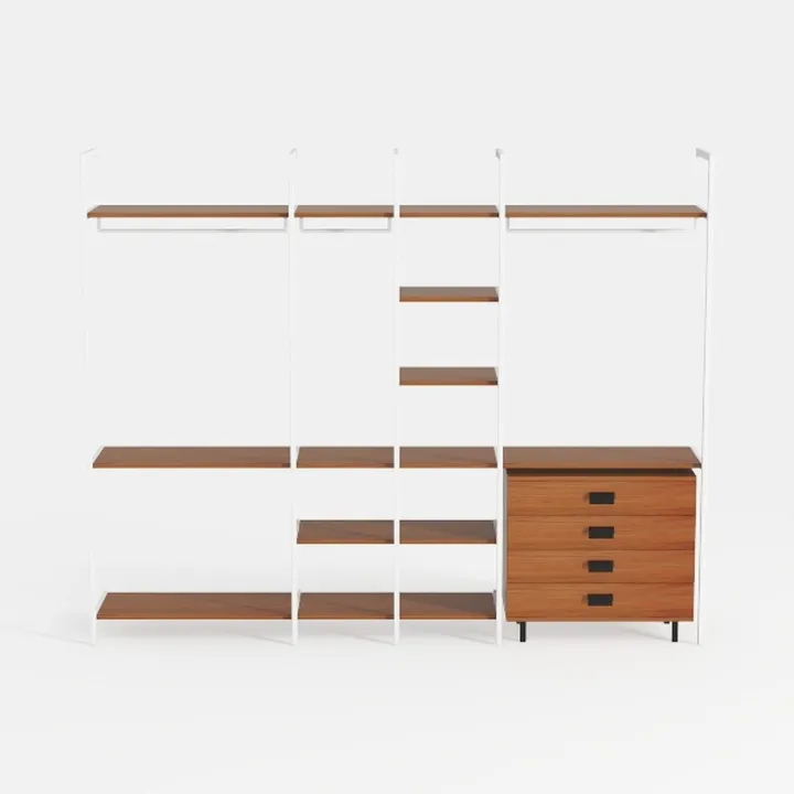 6 Drawer Double Dresser for Bedroom, Rattan Chest