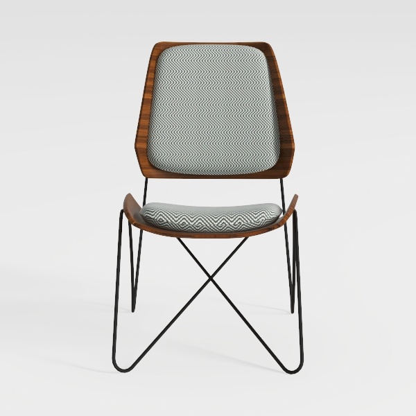 AlexandreHouse Poltrona in poliestere metallico 66 x 71 x 77 verde