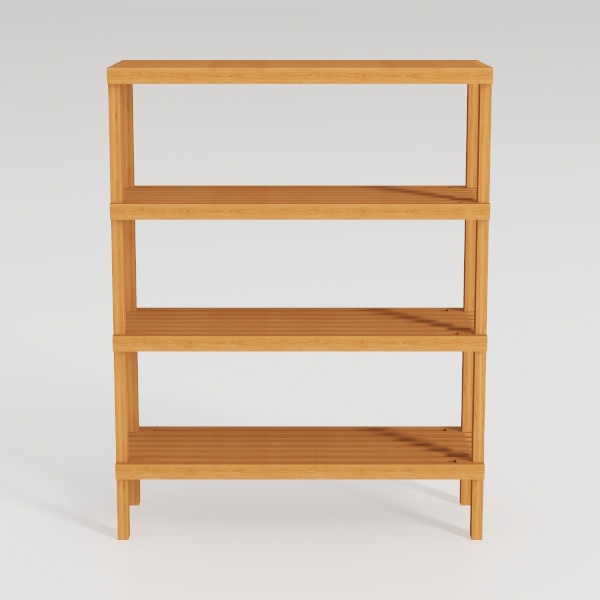 4 Tier Bamboo Shoe Rack for Closet Free Standing