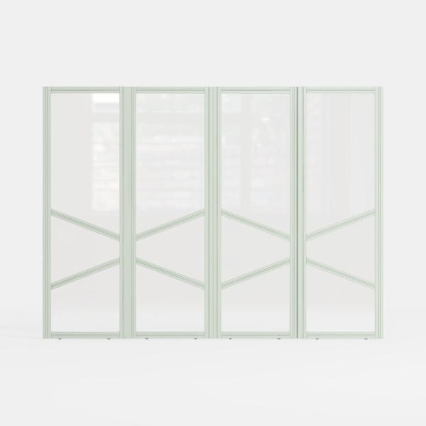 Bypass Mirrored Sliding Closet Door 96x80, Double