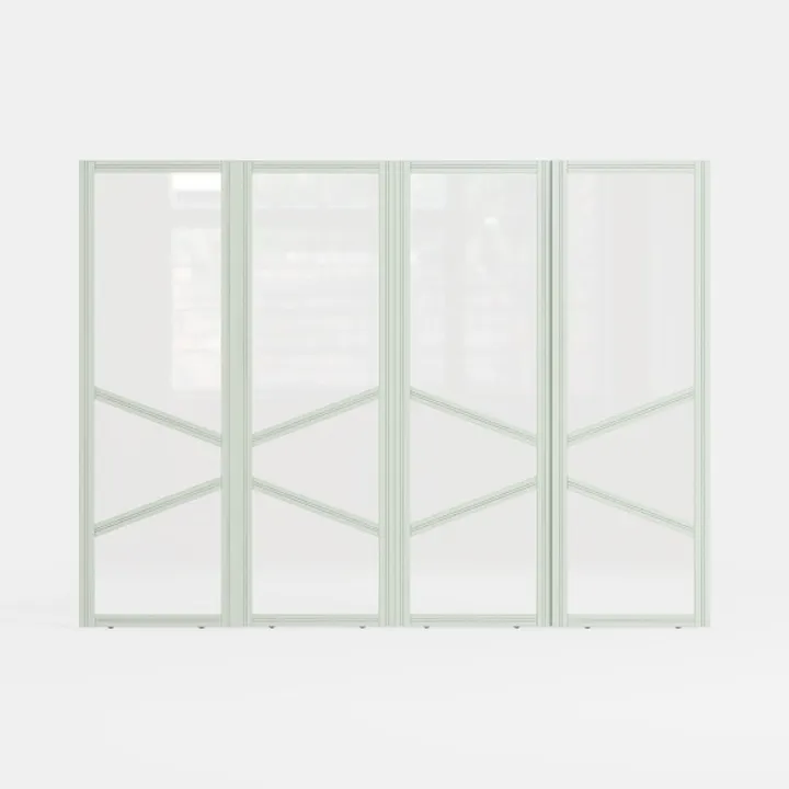 Bypass Mirrored Sliding Closet Door 96x80, Double