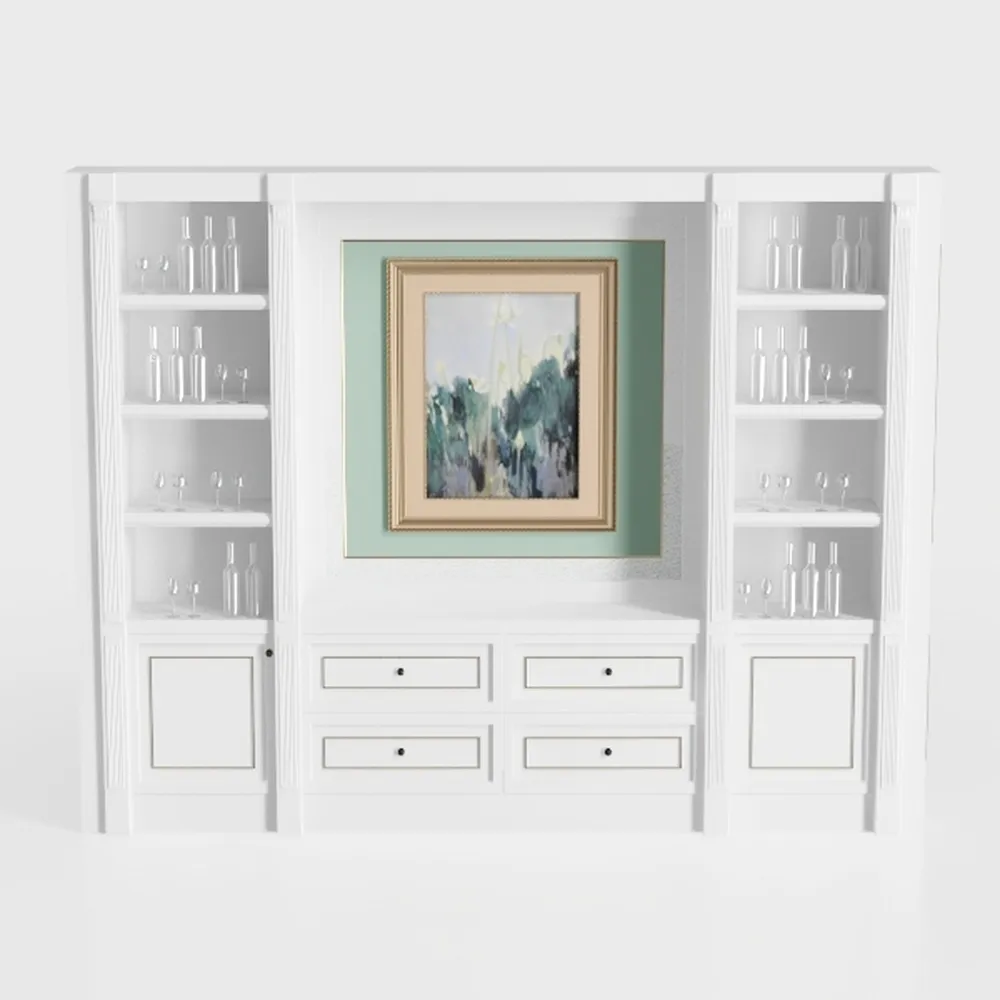 Bestar Pur Queen Murphy Bed and 2 Shelving Units