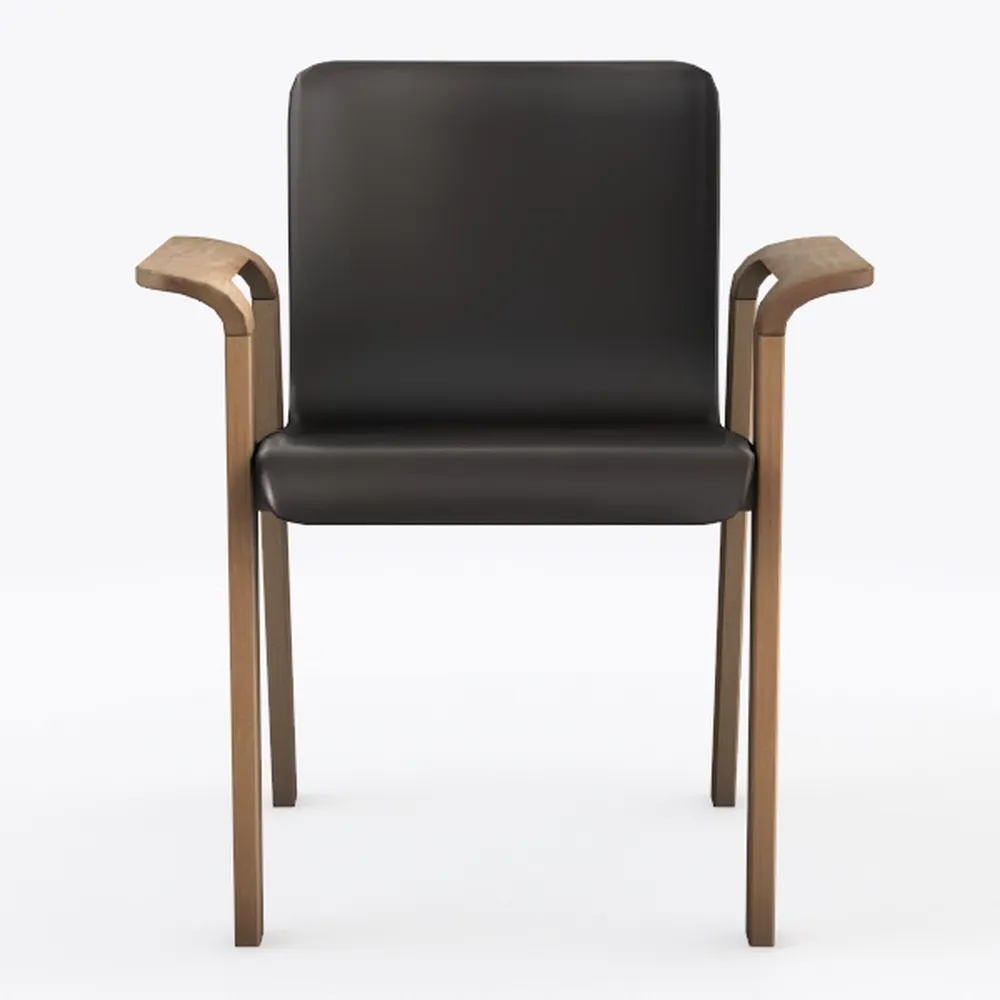 Ergonomic Solid Wood Chair Home Living Room Chair 