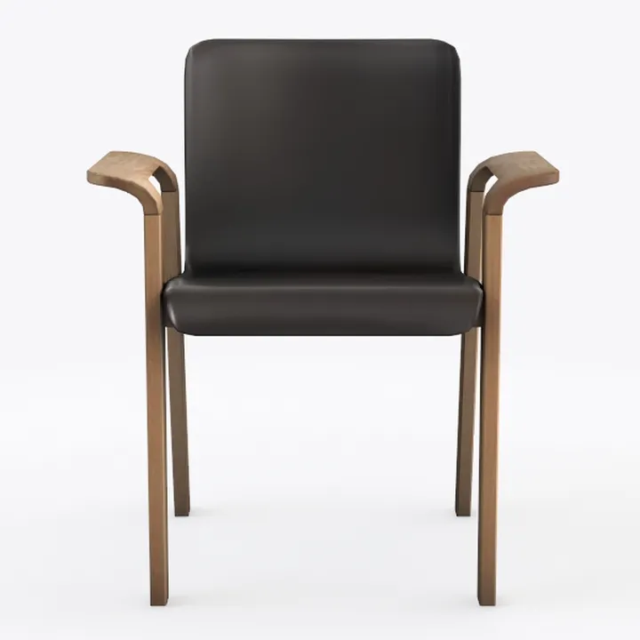 Ergonomic Solid Wood Chair Home Living Room Chair 