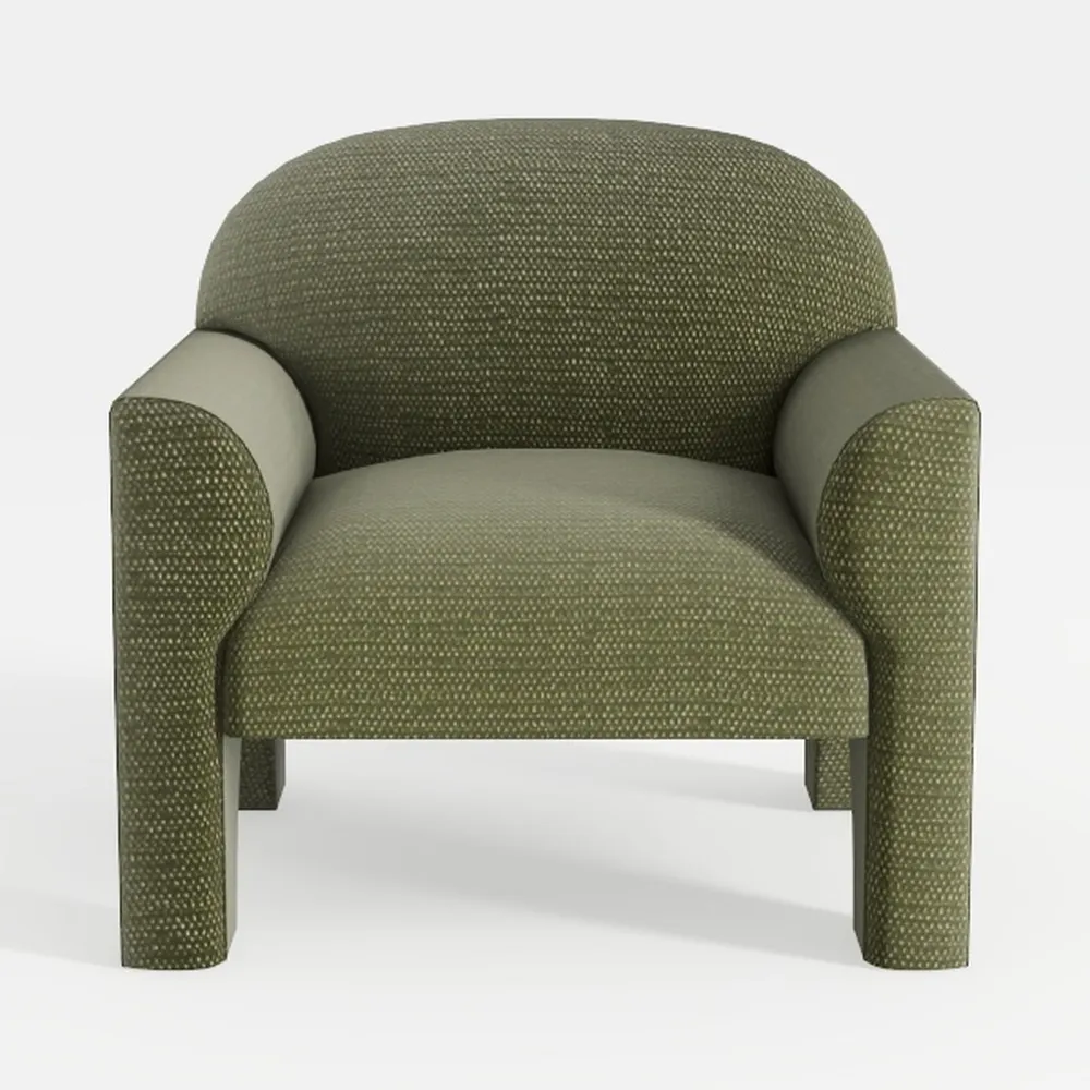 CHITA Upholstered Rolling Dining Chair on Casters