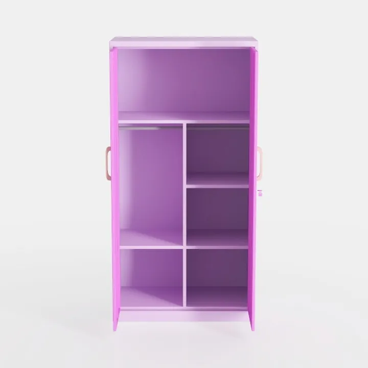 Furinno 5-Cube Reversible Open Shelf, White/Pink