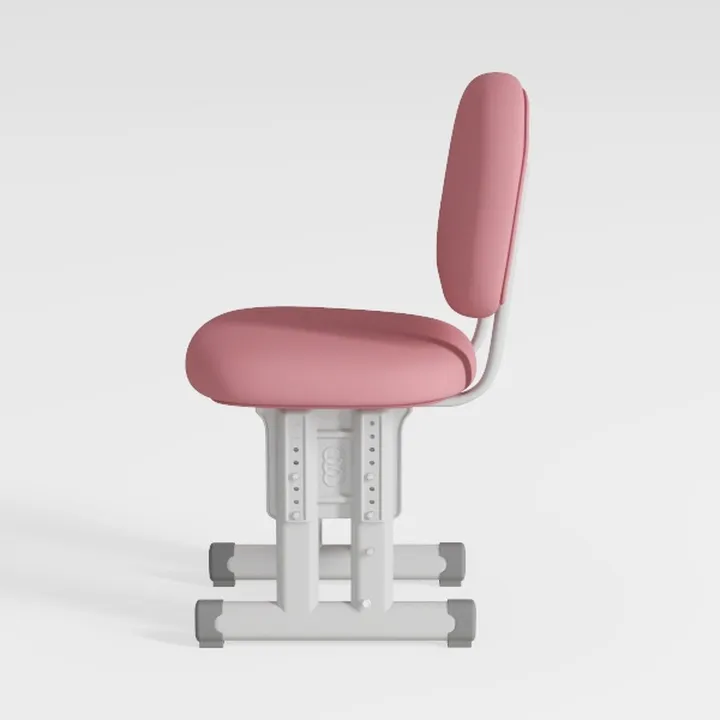 Modern Pink Fabric Adjustable Kids Office Chair 3D Model