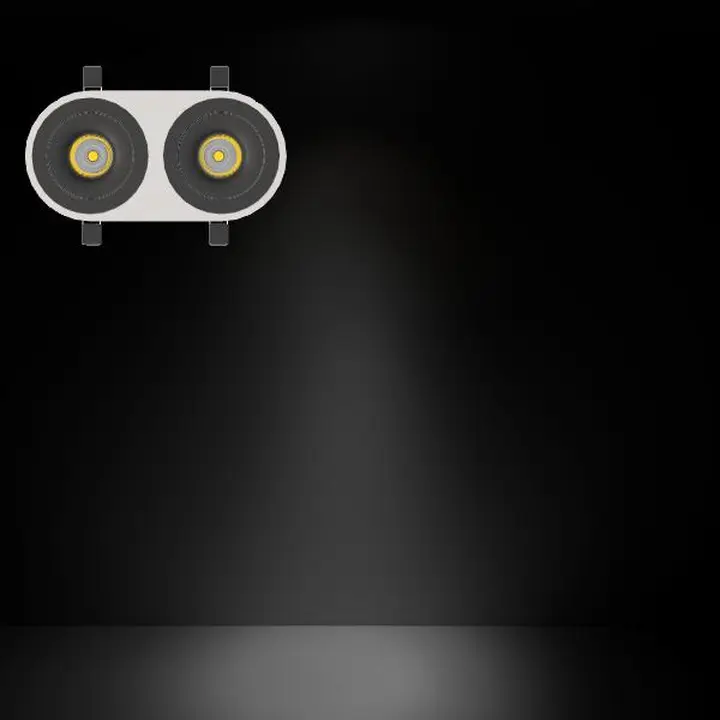 Modern Dual Head Metal LED Wall Lamp 3D Model