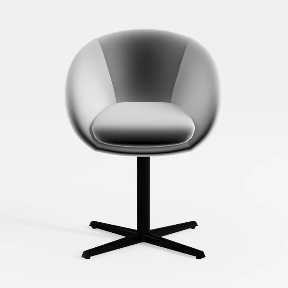 Grey PU Leather Upholstered Vanity Chair - Cute De